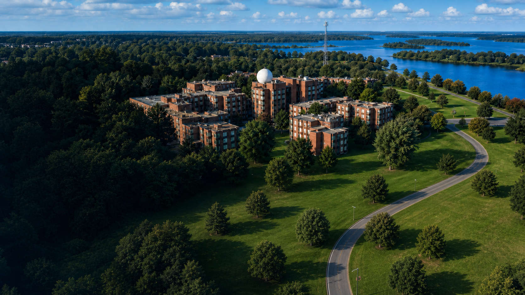 DEV Hotel campus along the St. Lawrence River